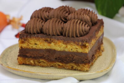 Carrot cake de ganache de chocolate